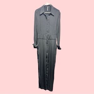Free People Long Sleeve Black Jumpsuit Size Small